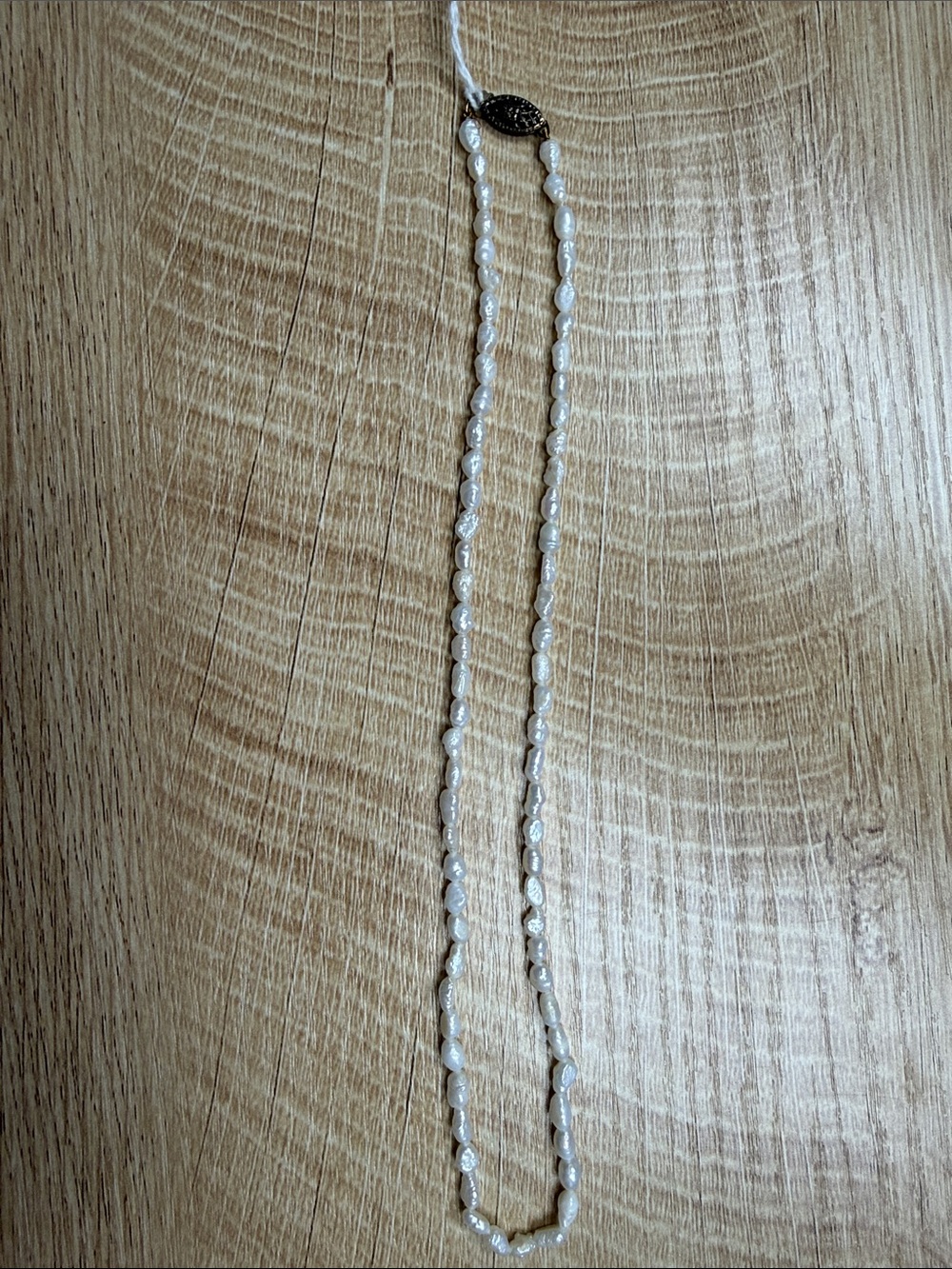 Vintage Freshwater Pearl Station Necklace - White